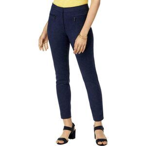 Maison Jules Blu Notte Zip-Pocket Skinny Pants